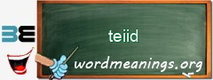 WordMeaning blackboard for teiid